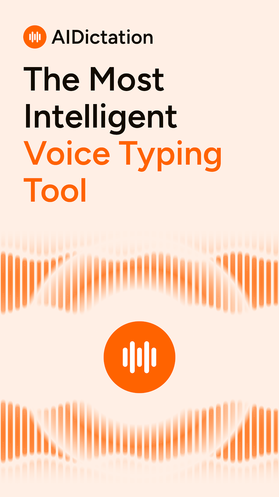 AI Dictation floating microphone ready above an Android keyboard