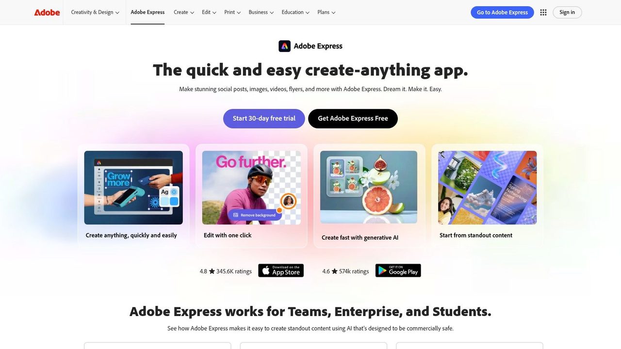 Adobe Express (with Firefly generative AI)