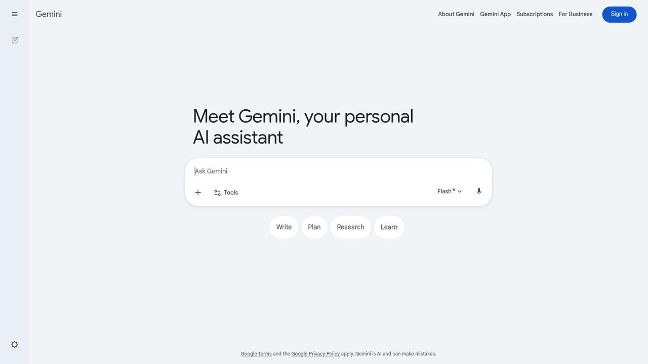 Google Gemini (via Google app on iOS)