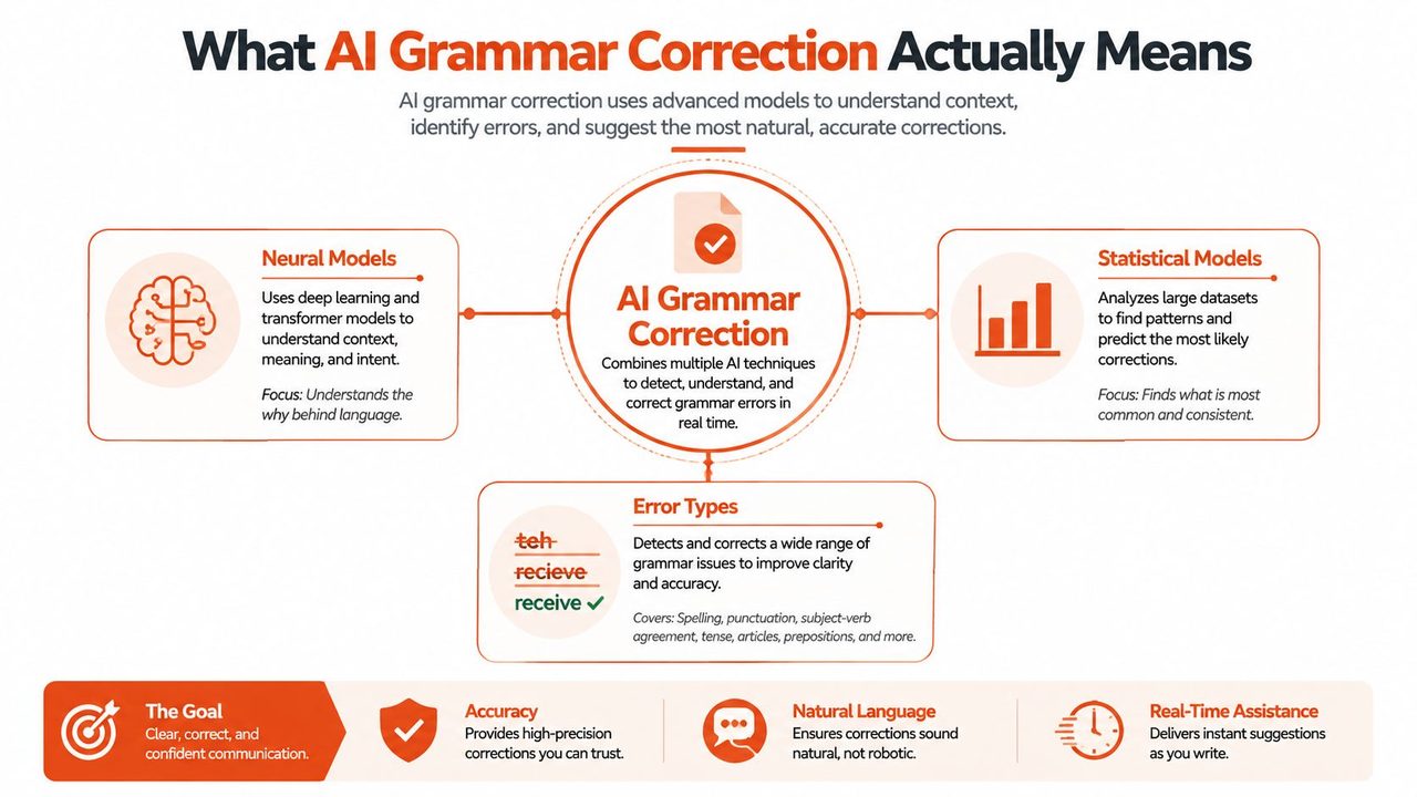 AI Grammar Correction Explained from Rules to LLMs