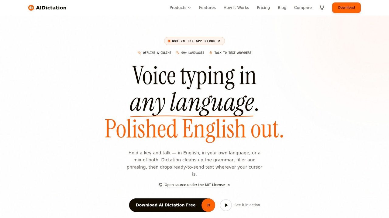 Screenshot from https://aidictation.com