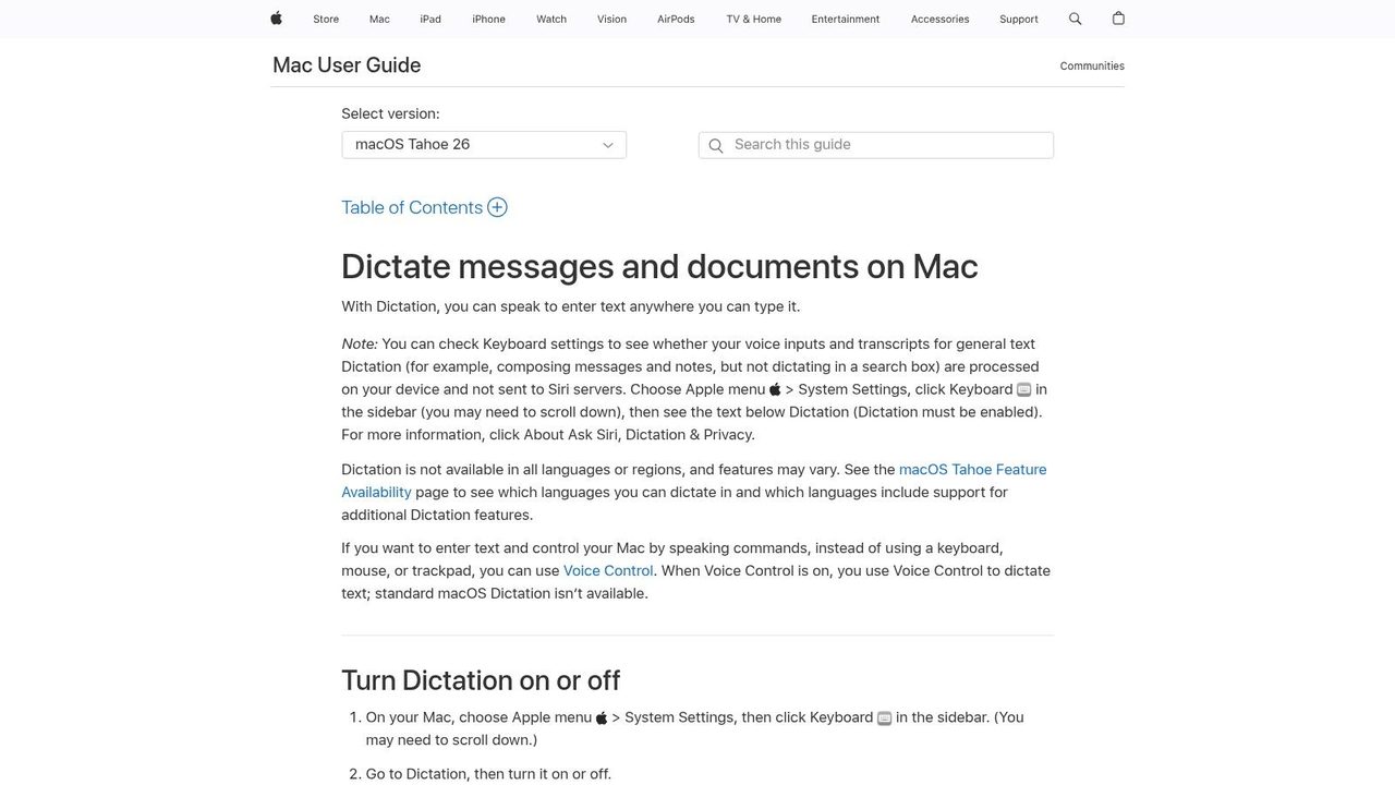 Apple Dictation (macOS built-in)