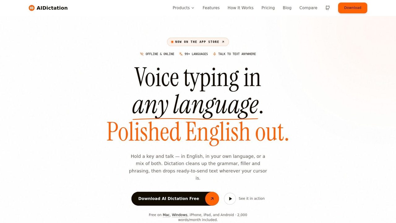 Screenshot from https://aidictation.com