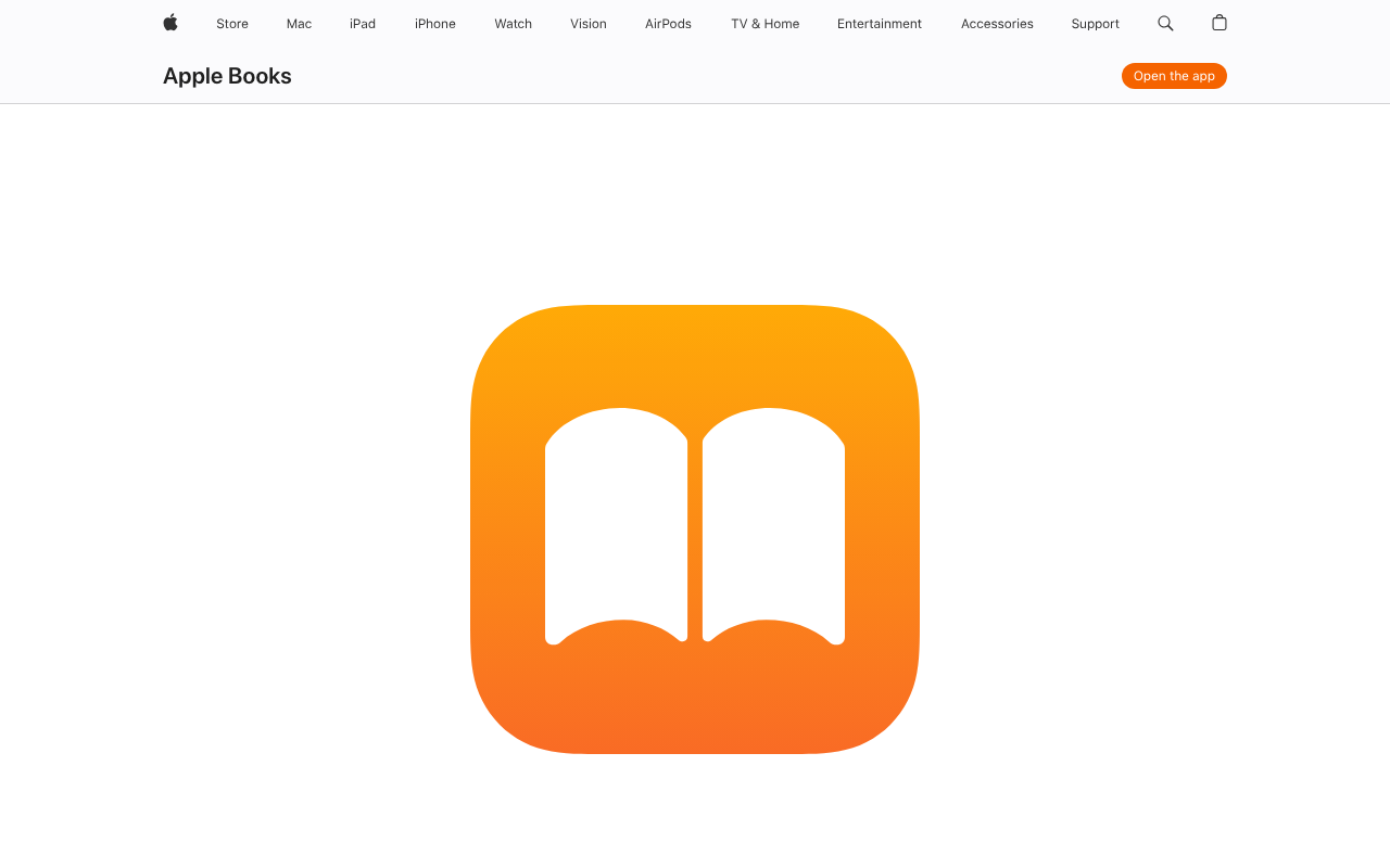 Apple Books website